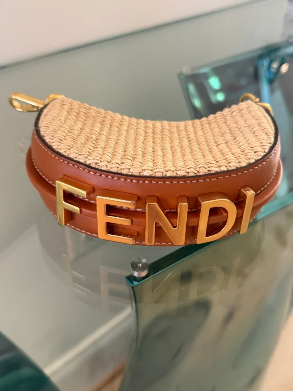 Fendi Fendigraphy Raffia Nano Bag